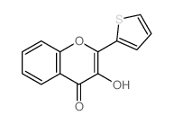 4H-1-Benzopyran-4-one,3-hydroxy-2-(2-thienyl)- structure