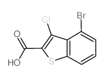 4-溴-3-氯苯并[b]噻吩-2-羧酸结构式