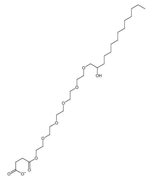 4-[2-[2-[2-[2-[2-(2-hydroxytetradecoxy)ethoxy]ethoxy]ethoxy]ethoxy]ethoxy]-4-oxobutanoate结构式