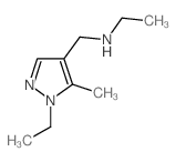 N-[(1-Ethyl-5-methyl-1H-pyrazol-4-yl)methyl]-ethanamine结构式