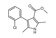 1H-Pyrrole-3-carboxylicacid,4-(2-chlorophenyl)-2,5-dimethyl-,methylester(9CI)结构式