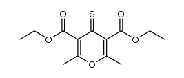 2,6-dimethyl-4-thioxo-4H-pyran-3,5-dicarboxylic acid diethyl ester结构式