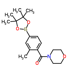 4-[2-methyl-4-(4,4,5,5-tetramethyl-1,3,2-dioxaborolan-2-yl)benzoyl]morpholine Structure