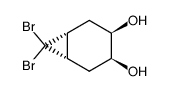 (1R,3R,4S,6S)-7,7-dibromobicyclo[4.1.0]heptane-3,4-diol结构式