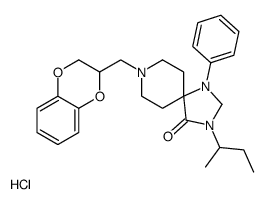 3-butan-2-yl-8-(2,3-dihydro-1,4-benzodioxin-3-ylmethyl)-1-phenyl-1,3,8-triazaspiro[4.5]decan-4-one,hydrochloride结构式