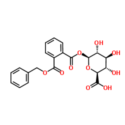 1-O-{2-[(Benzyloxy)carbonyl]benzoyl}-β-D-glucopyranuronic acid structure