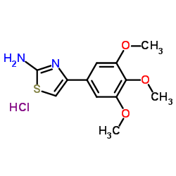 4-(3,4,5-Trimethoxyphenyl)-1,3-thiazol-2-amine hydrochloride (1:1)结构式