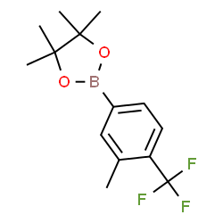 4,4,5,5-Tetramethyl-2-(3-methyl-4-(trifluoromethyl)phenyl)-1,3,2-dioxaborolane Structure