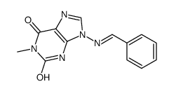 9-(benzylideneamino)-1-methyl-3H-purine-2,6-dione Structure