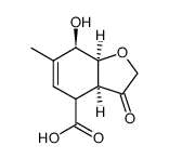 (3aS,7R,7aS)-7-Hydroxy-6-methyl-3-oxo-2,3,3a,4,7,7a-hexahydro-benzofuran-4-carboxylic acid结构式