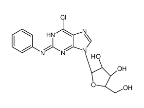 2-Phenylamino-6-chloropurine-9-β-D-riboside结构式