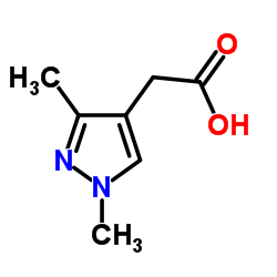 (1,3-Dimethyl-1H-pyrazol-4-yl)acetic acid结构式