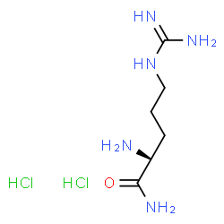 (R)-2-氨基-5-胍基戊酰胺二盐酸盐结构式