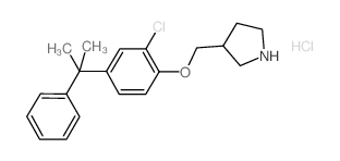 3-{[2-Chloro-4-(1-methyl-1-phenylethyl)phenoxy]-methyl}pyrrolidine hydrochloride Structure