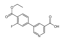 5-(4-ethoxycarbonyl-3-fluorophenyl)pyridine-3-carboxylic acid结构式