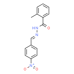 (E)-2-methyl-N-(4-nitrobenzylidene)benzohydrazide结构式