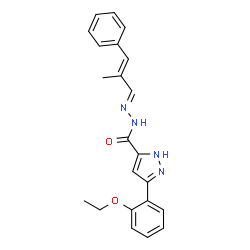 3-(2-ethoxyphenyl)-N'-[(1E,2E)-2-methyl-3-phenylprop-2-en-1-ylidene]-1H-pyrazole-5-carbohydrazide结构式