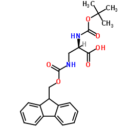 Boc-D-Dap(Fmoc)-OH Structure