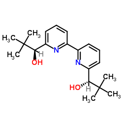 (αS,α'S)-α,α'-Bis(tert-butyl)-[2,2'-bipyridine]-6,6'-dimethanol structure