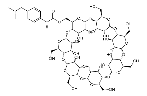 6A-O-[2-[4-(2-methylpropyl)phenyl]propanoyl]-β-cyclodextrin Structure