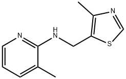 3-甲基-N-[(4-甲基-1,3-噻唑-5-基)甲基]吡啶-2-胺结构式