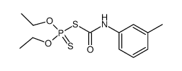 S-m-Tolylcarbamoyl-dithiophosphorsaeure-O,O'-diaethylester结构式