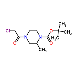 4-(2-Chloro-acetyl)-2-Methyl-piperazine-1-carboxylic acid tert-butyl ester结构式