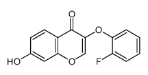 3-(2-氟苯氧基)-7-羟基-4H-1-苯并吡喃-4-酮结构式