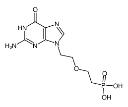 9-(2-(2-phosphonylethoxy)ethyl)guanine结构式