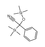 2-Phenyl-2-(trimethylsilyl)-2-[(trimethylsilyl)oxy]ethanenitrile结构式