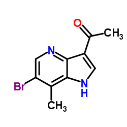 1-(6-Bromo-7-methyl-1H-pyrrolo[3,2-b]pyridin-3-yl)ethanone Structure