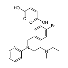 N-[(4-bromophenyl)methyl]-N'-ethyl-N'-methyl-N-2-pyridylethylenediamine maleate Structure