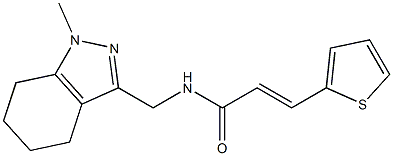(E)-N-[(1-methyl-4,5,6,7-tetrahydroindazol-3-yl)methyl]-3-thiophen-2-ylprop-2-enamide结构式