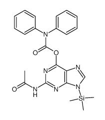 mono-TMS-N2-acetyl-O6-diphenylcarbamoylguanine Structure