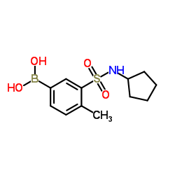 (3-(N-cyclopentylsulfamoyl)-4-Methylphenyl)boronic acid Structure