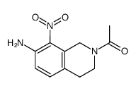 N-acetyl-7-amino-8-nitro-1,2,3,4-tetrahydroisoquinoline结构式