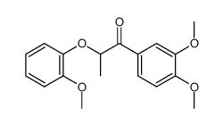 1-(3,4-Dimethoxyphenyl)-2-(2-methoxyphenoxy)-1-propanone Structure