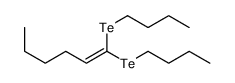 1,1-bis(butyltellanyl)hex-1-ene结构式