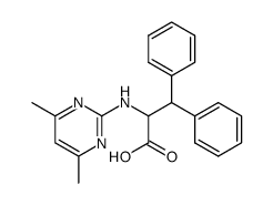 3,3-Diphenyl-2-(4,6-dimethyl-2-pyrimidinylamino)propionic acid结构式