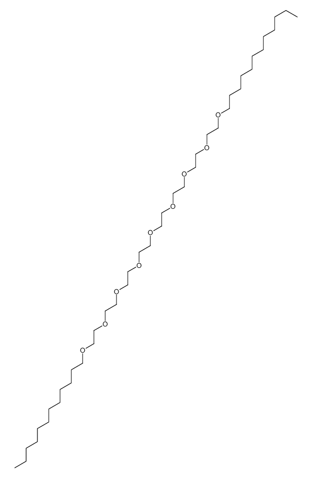 1-[2-[2-[2-[2-[2-[2-[2-(2-dodecoxyethoxy)ethoxy]ethoxy]ethoxy]ethoxy]ethoxy]ethoxy]ethoxy]dodecane Structure