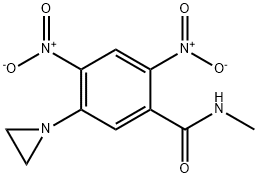 N-Methyl-2,4-dinitro-5-(1-aziridinyl)benzamide structure