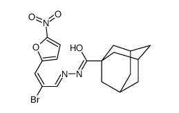 N-[(E)-[(Z)-2-bromo-3-(5-nitrofuran-2-yl)prop-2-enylidene]amino]adamantane-1-carboxamide结构式