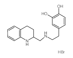 1,2-Benzenediol,4-[2-[[(1,2,3,4-tetrahydro-2-quinolinyl)methyl]amino]ethyl]-, hydrobromide(1:2)结构式