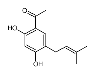 1-[2,4-dihydroxy-5-(3-methylbut-2-enyl)phenyl]ethanone结构式