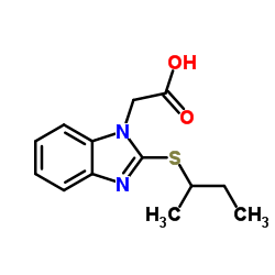 (2-SEC-BUTYLSULFANYL-BENZOIMIDAZOL-1-YL)-ACETIC ACID结构式