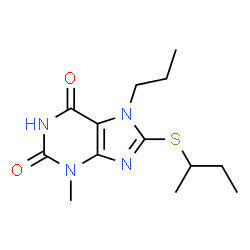 8-(sec-butylthio)-3-methyl-7-propyl-3,7-dihydro-1H-purine-2,6-dione picture