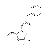 N-(((4S,5R)-2,2-dimethyl-5-vinyl-1 ,3-dioxolan-4-yl)methylene)-1-phenylmethanamine oxide结构式