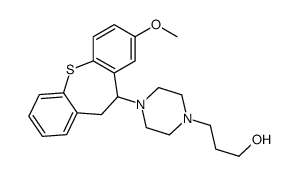 3-[4-(3-methoxy-5,6-dihydrobenzo[b][1]benzothiepin-5-yl)piperazin-1-yl]propan-1-ol结构式