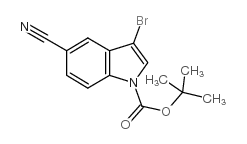 1-BOC-3-BROMO-5-CYANOINDOLE Structure