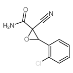 3-(2-chlorophenyl)-2-cyano-oxirane-2-carboxamide Structure